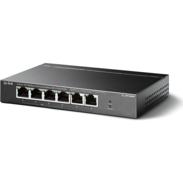 TP-LINK TL-SF1006P 6 PORT 10/100 4xPOE YONETILMEZ SWITCH - Görsel 2