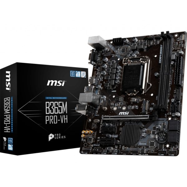 MSI B365M PRO-VH DDR4 LGA1151P8 Ses+GLan Sata M2 USB3.1 mATX