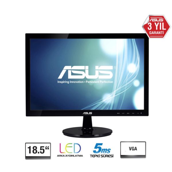 18.5" Asus VS197DE 5ms 1366x768 VGA Siyah Monitör