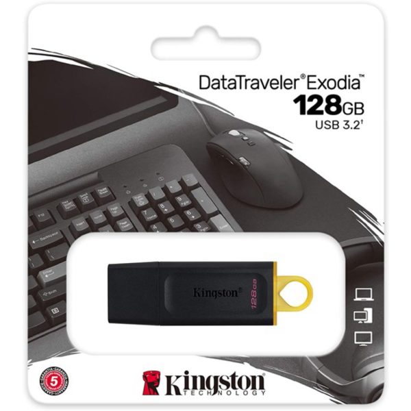 Kingston 128GB DataTraveler Exodia Usb3.2 Gen1 USB Bellek (DTX/128GB) - Görsel 3