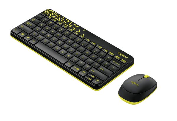 LOGITECH MK240 KABLOSUZ Q KLAVYE MOUSE SET SIYAH-SARI (920-008215)