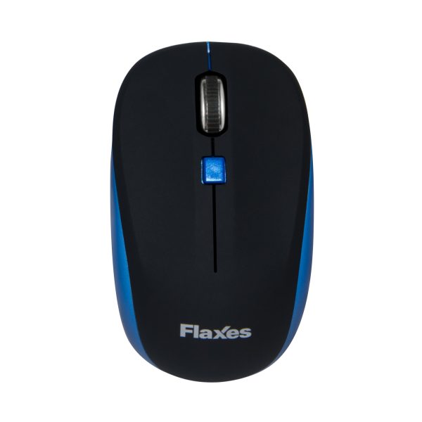 FLAXES FLX-925MS KABLOSUZ MOUSE SIYAH/MAVI +PIL HEDIYE