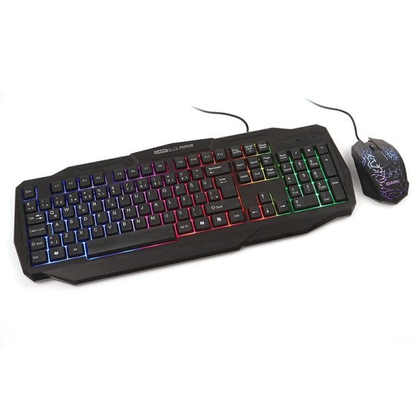 DARK ELITE FORCE GKM1000 GAMING USB KABLOLU Q KLAVYE MOUSE SET SIYAH - Görsel 2